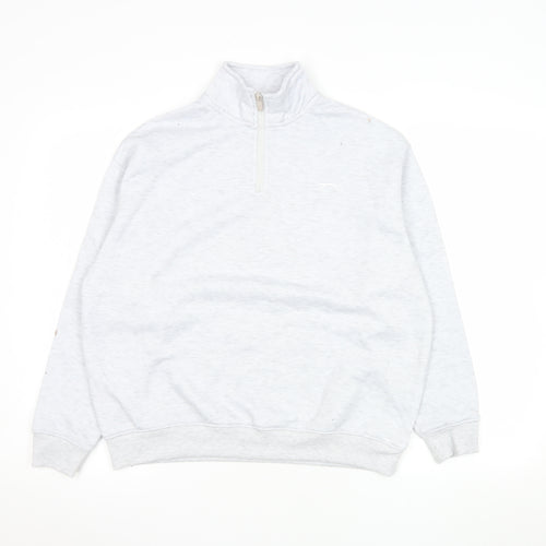 Slazenger Womens Grey 1/2 Zip Pullover Sweatshirt Size 8 XS