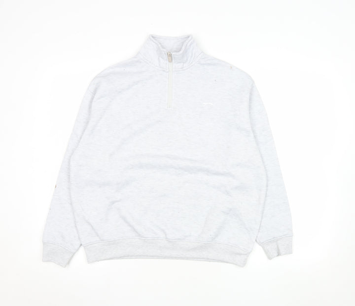 Slazenger Womens Grey 1/2 Zip Pullover Sweatshirt Size 8 XS