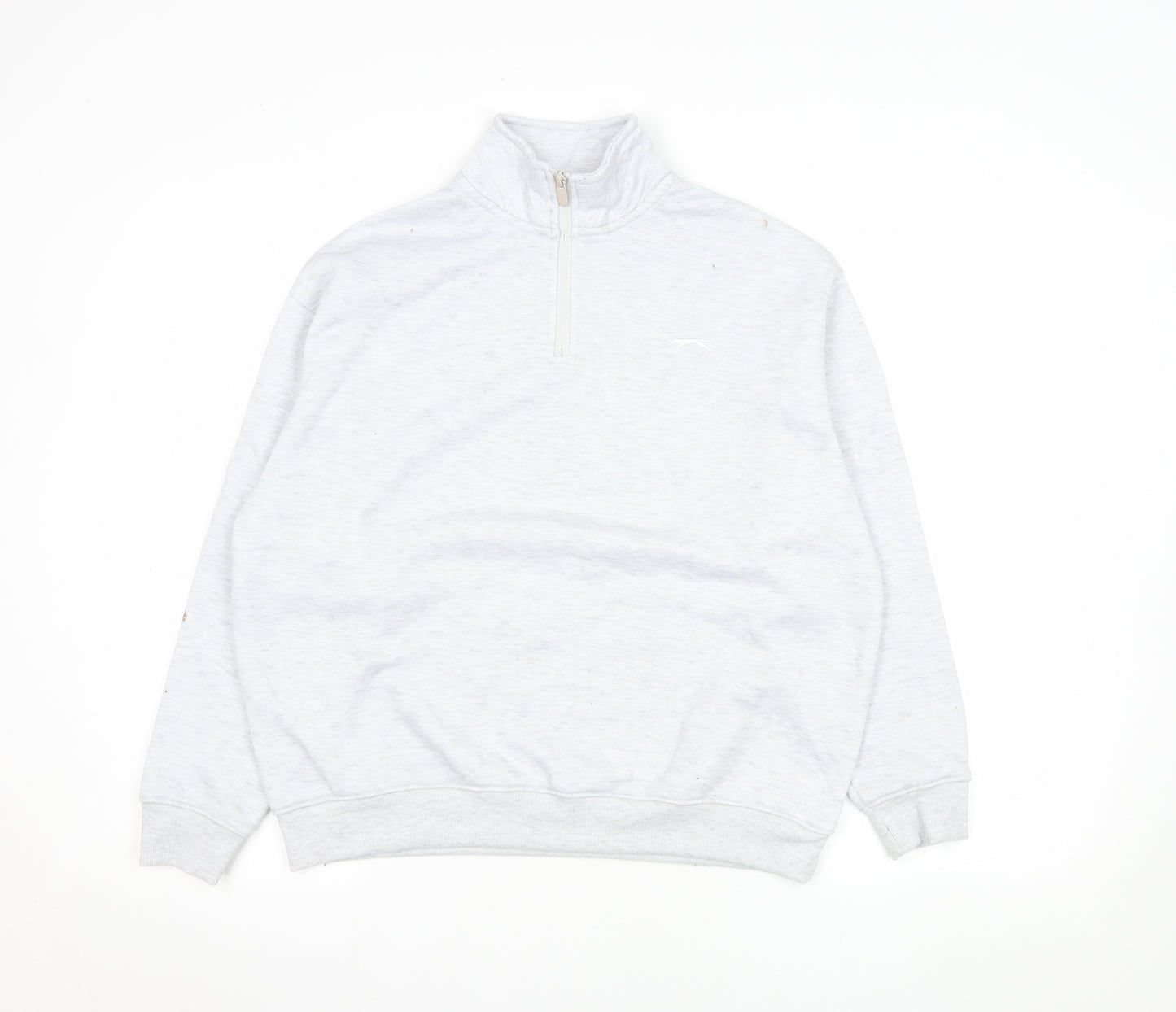 Slazenger Womens Grey 1/2 Zip Pullover Sweatshirt Size 8 XS