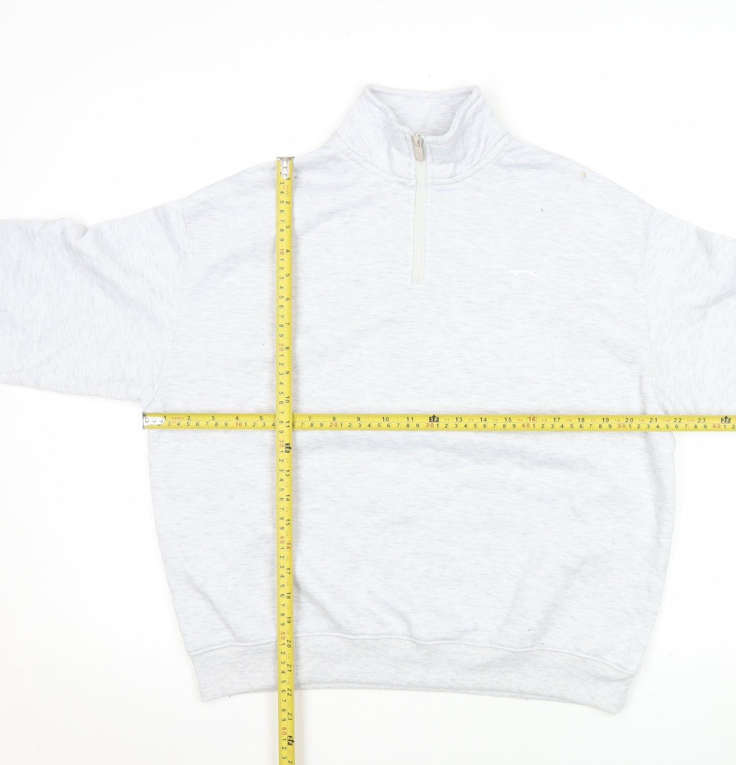 Slazenger Womens Grey 1/2 Zip Pullover Sweatshirt Size 8 XS