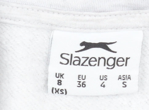 Slazenger Womens Grey 1/2 Zip Pullover Sweatshirt Size 8 XS