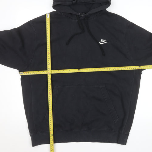 Nike Men's Black Pullover Hoodie L Regular Fit Fleece Sweatshirt