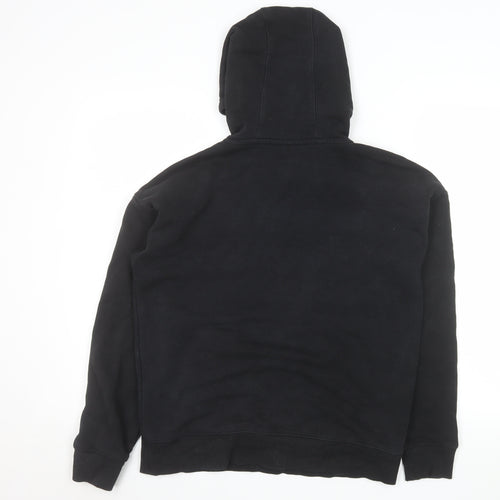 Fila Men’s Black Pullover Hoodie Size S Logo Fleece Sweatshirt