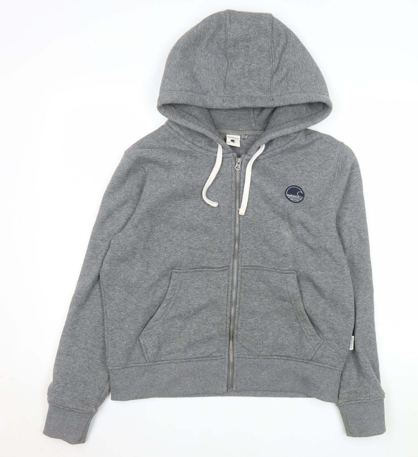 SoulCal & Co Women's Grey Size 12 Hooded Full Zip Jacket