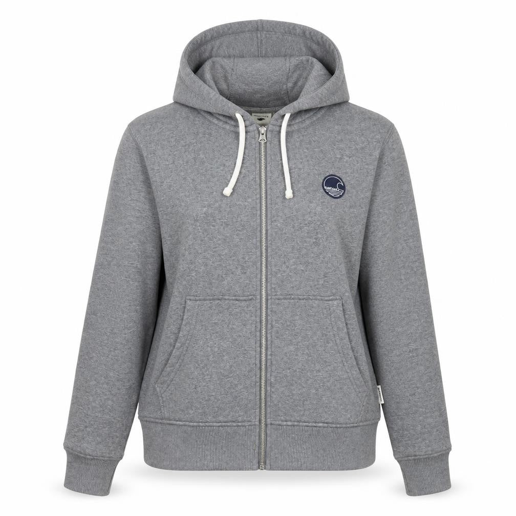Front view of SoulCal Women's Grey, size 12, Hooded Full Zip Jacket
