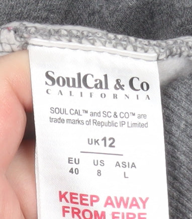 SoulCal & Co Women's Grey Size 12 Hooded Full Zip Jacket