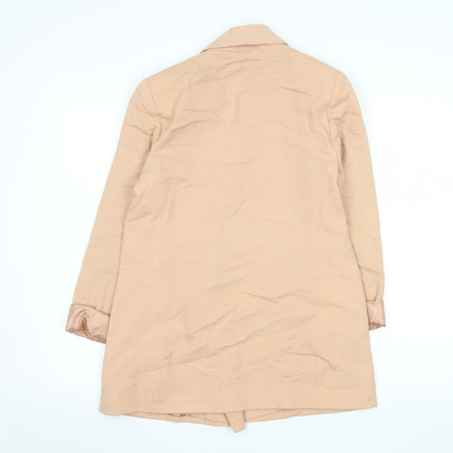 Wallis Women’s Beige Double-Breasted Blazer UK 8 Woven Tailored Jacket