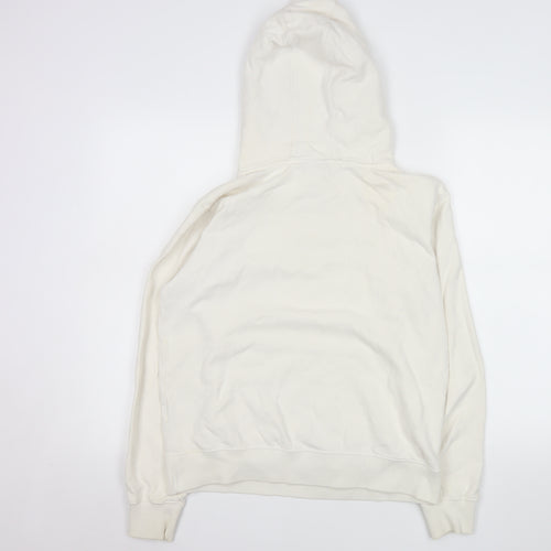 Champion Men's Ivory Small Pullover Hoodie with Logo Graphic