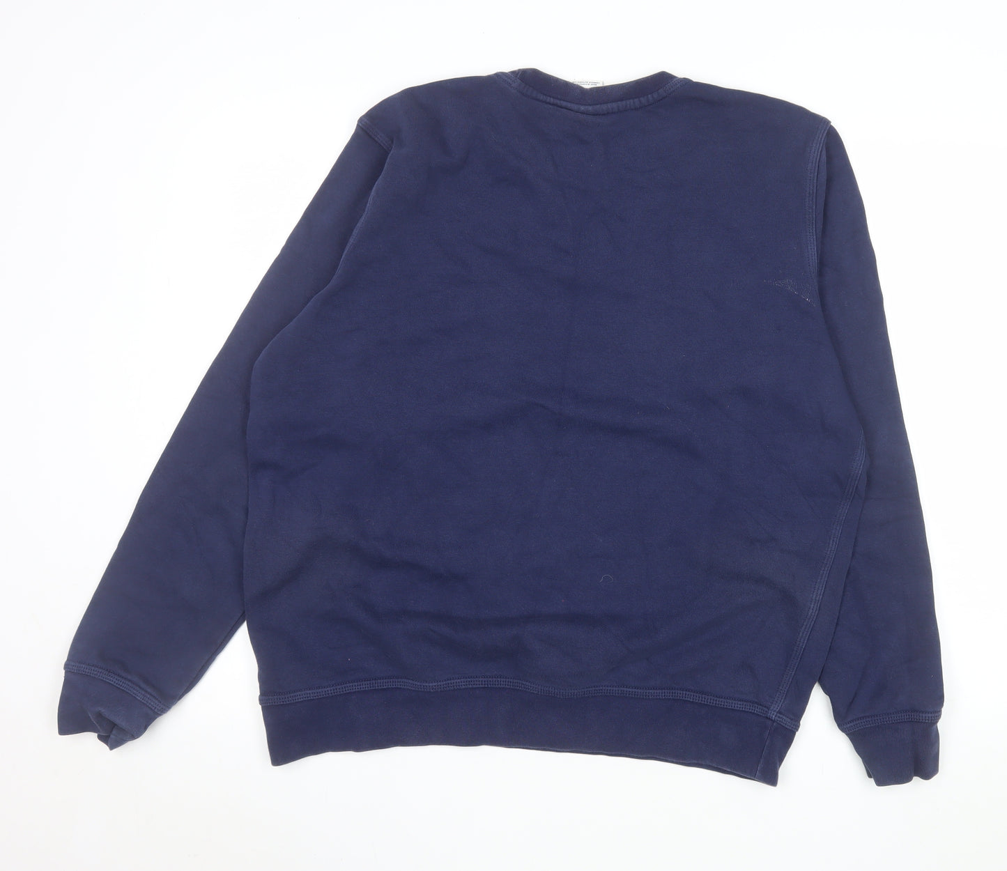 Nike Men's Blue Pullover Sweatshirt L Crew Neck Logo Fleece