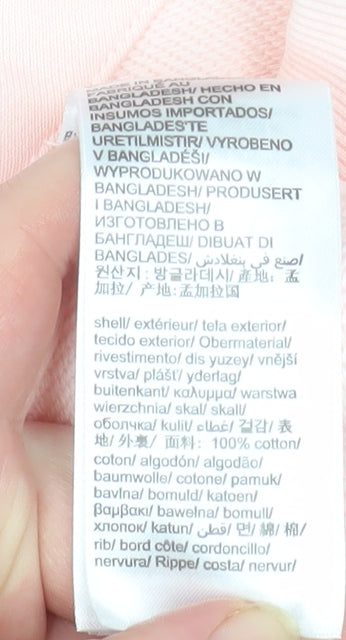 Tommy Jeans Womens Pink Cropped Pullover Sweatshirt Size S