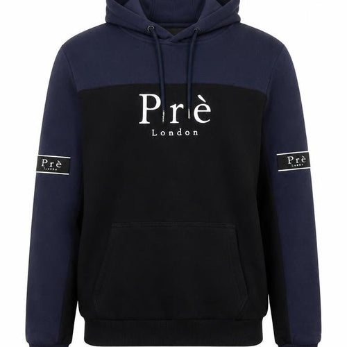 Pré London Men's Black Pullover Hoodie Size S Logo Hooded Sweatshirt