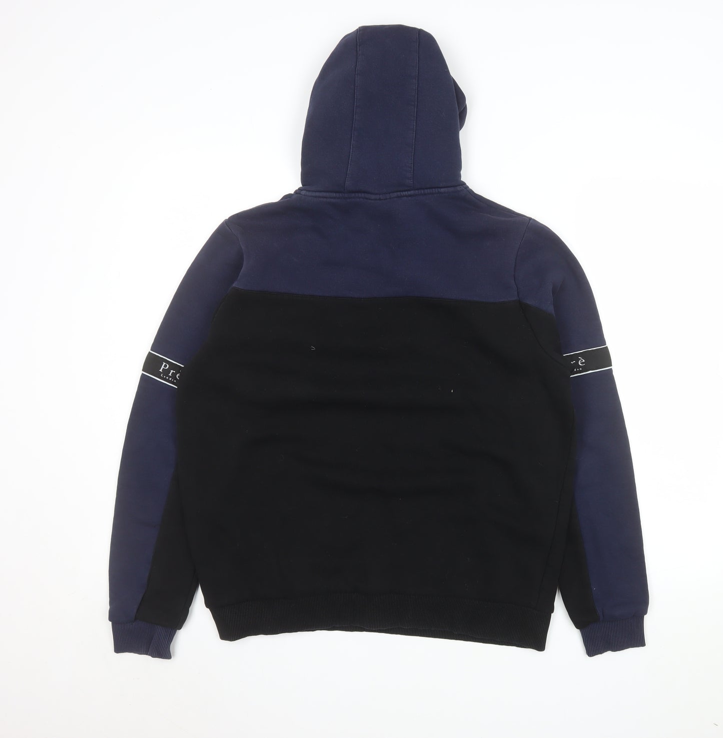Pré London Men's Black Pullover Hoodie Size S Logo Hooded Sweatshirt
