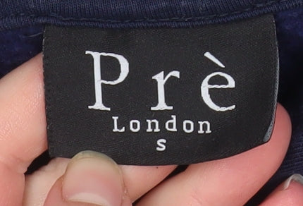 Pré London Men's Black Pullover Hoodie Size S Logo Hooded Sweatshirt