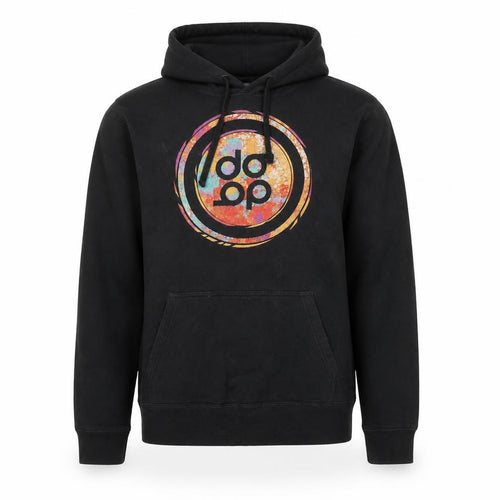 Port & Company Men's Black Pullover Hoodie M Graphic Print Cotton Blend