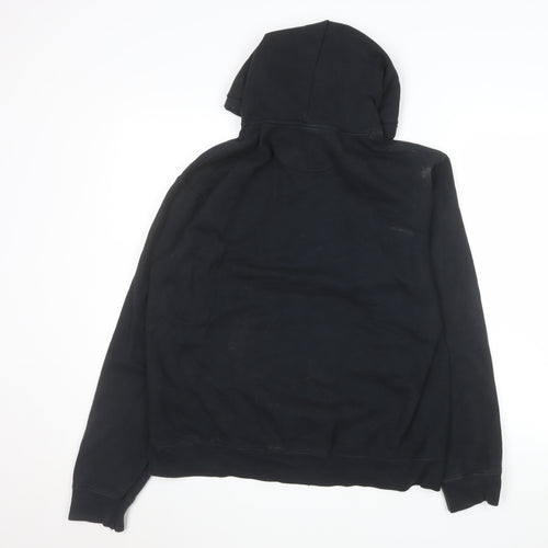 Port & Company Men's Black Pullover Hoodie M Graphic Print Cotton Blend