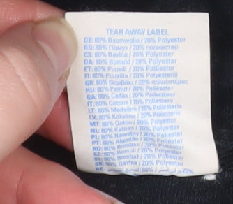 Port & Company Men's Black Pullover Hoodie M Graphic Print Cotton Blend