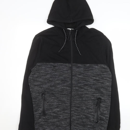 Next Mens Black M Basic Hooded Full Zip Jacket