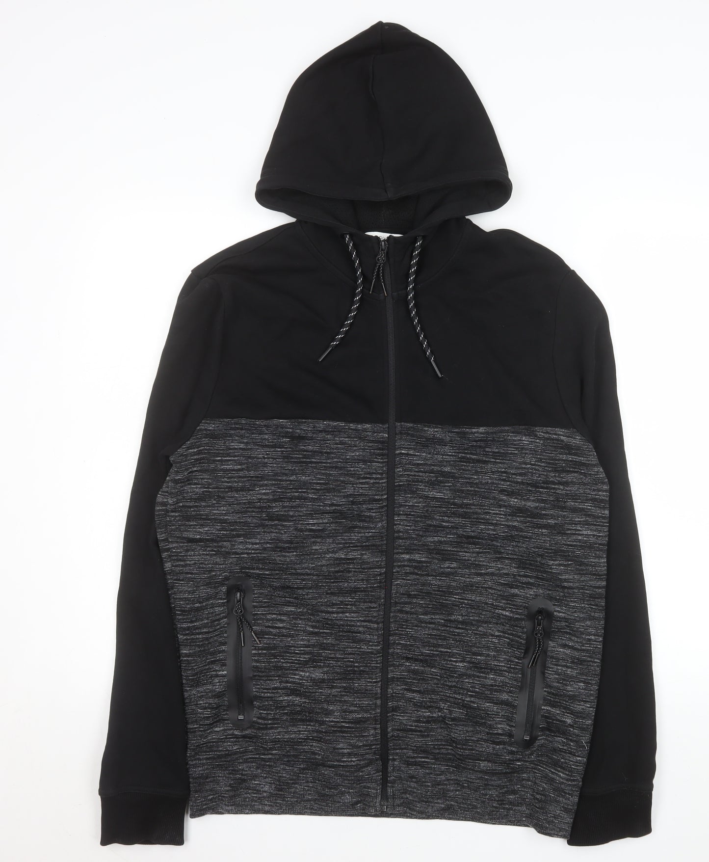 Next Mens Black M Basic Hooded Full Zip Jacket