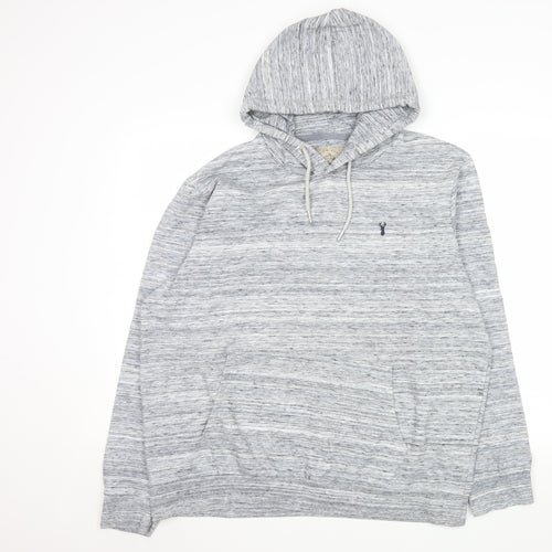 Next Men's Grey Pullover Hoodie XL Regular Fit Fleece