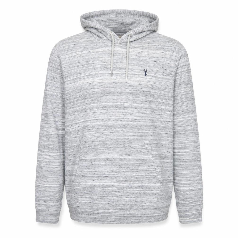 Front view of Next Men's Grey Pullover Hoodie XL Regular Fit Fleece