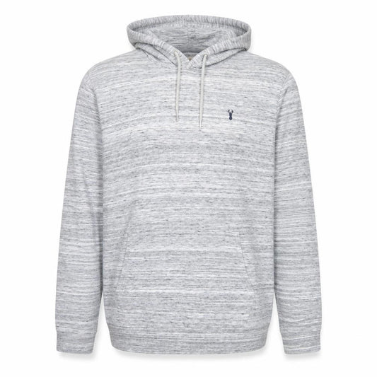 Front view of Next Men's Grey Pullover Hoodie XL Regular Fit Fleece