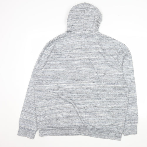 Next Men's Grey Pullover Hoodie XL Regular Fit Fleece