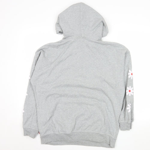 Levi's Women's Grey Floral Pullover Hoodie XS