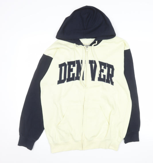 New York Popular Men's Multicoloured Hooded Zip Jacket Size M