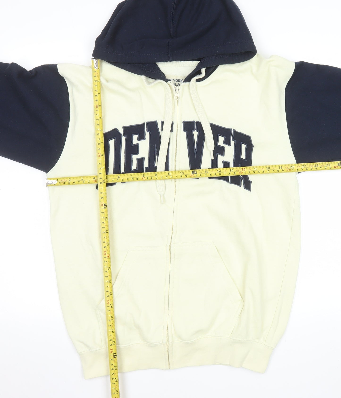 New York Popular Men's Multicoloured Hooded Zip Jacket Size M
