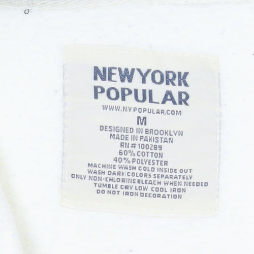 New York Popular Men's Multicoloured Hooded Zip Jacket Size M