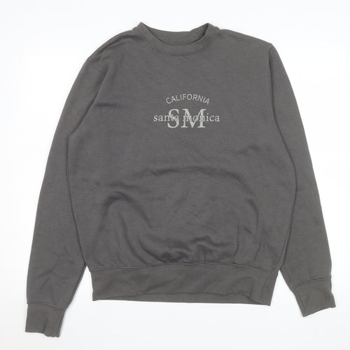 PrettyLittleThing Women’s Grey Santa Monica Pullover Sweatshirt Size S