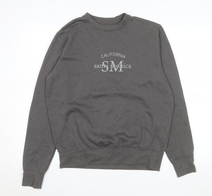 PrettyLittleThing Women’s Grey Santa Monica Pullover Sweatshirt Size S