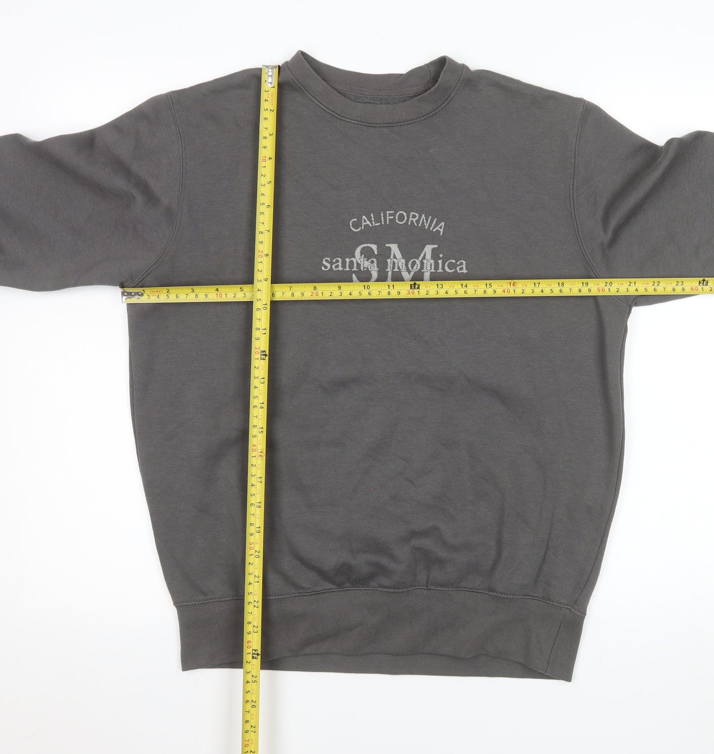 PrettyLittleThing Women’s Grey Santa Monica Pullover Sweatshirt Size S