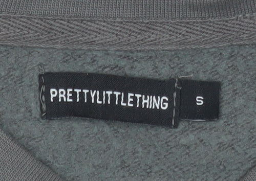 PrettyLittleThing Women’s Grey Santa Monica Pullover Sweatshirt Size S