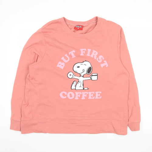 Tu Women’s Pink Snoopy Sweatshirt Size 18 Cotton Pullover