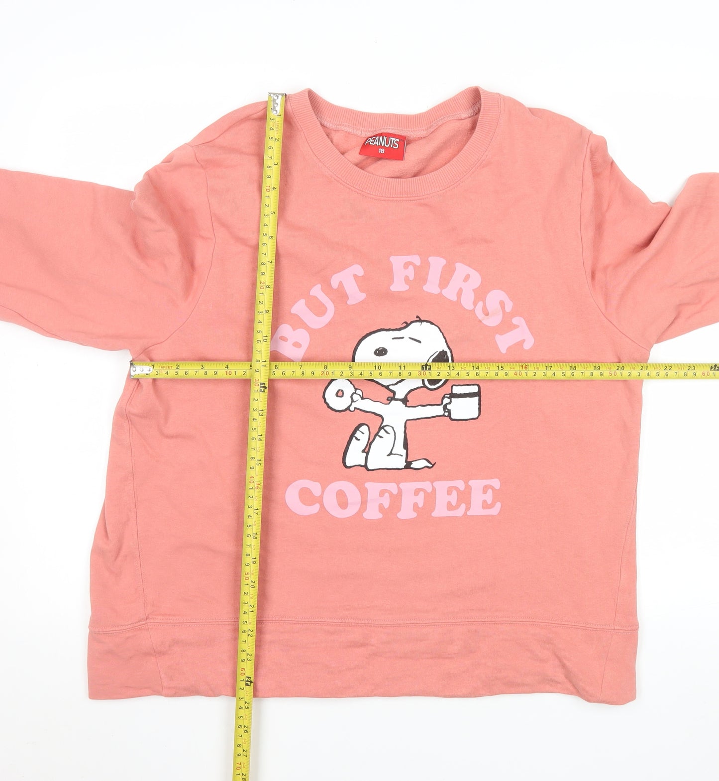 Tu Women’s Pink Snoopy Sweatshirt Size 18 Cotton Pullover