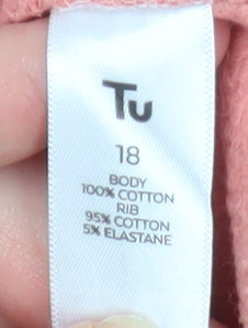 Tu Women’s Pink Snoopy Sweatshirt Size 18 Cotton Pullover