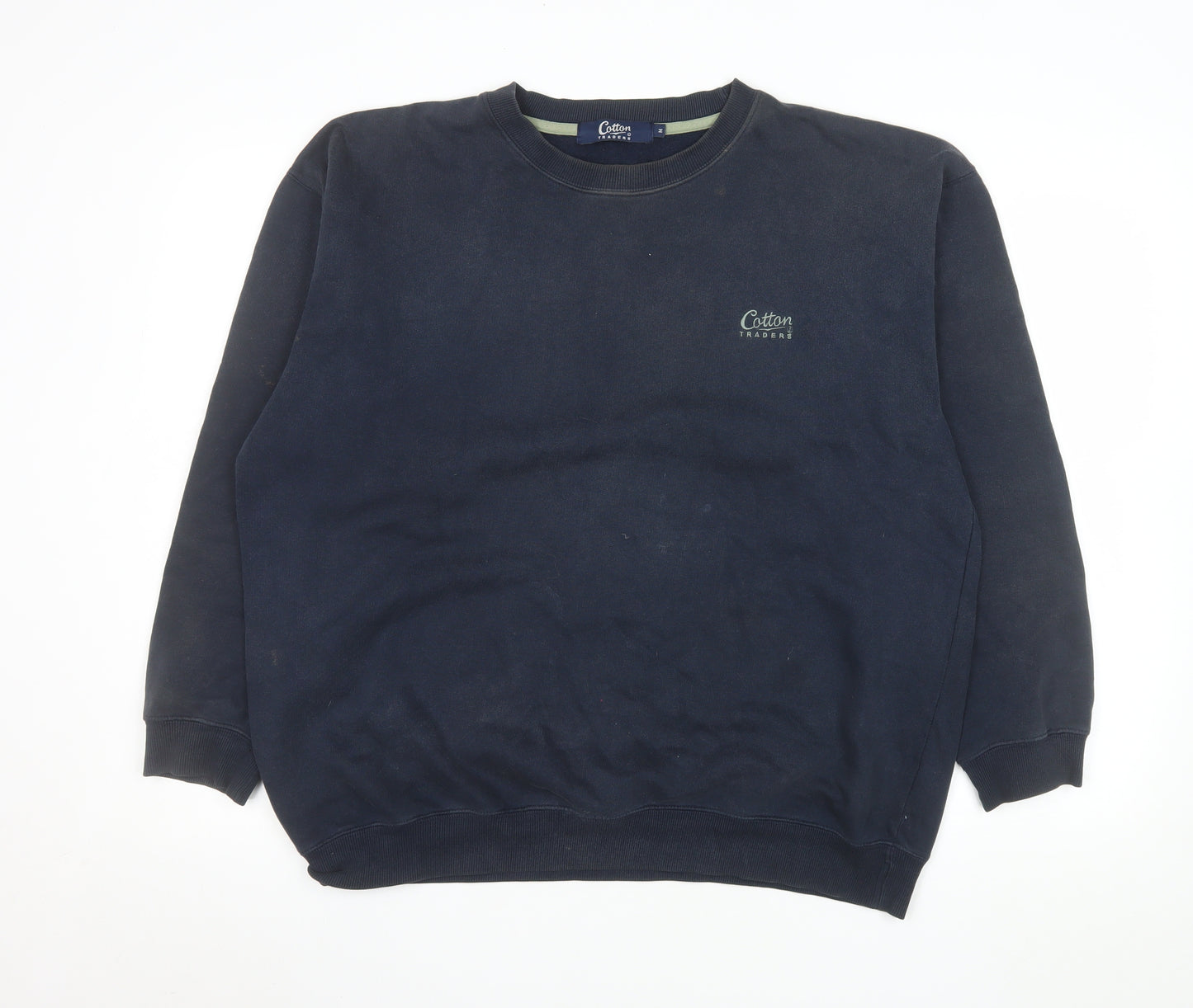 Cotton Traders Men's Blue Crew Neck Pullover Sweatshirt Size M