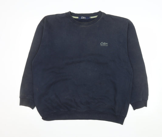 Cotton Traders Men's Blue Crew Neck Pullover Sweatshirt Size M