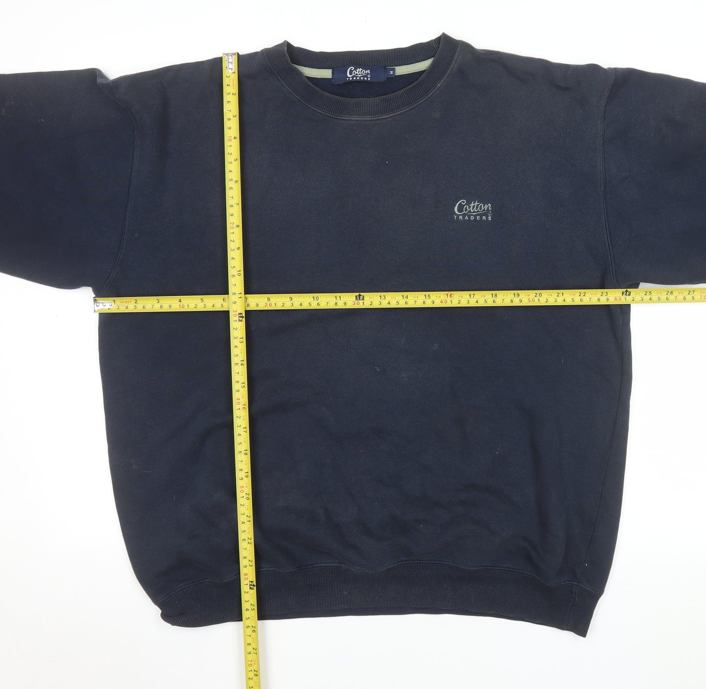 Cotton Traders Men's Blue Crew Neck Pullover Sweatshirt Size M