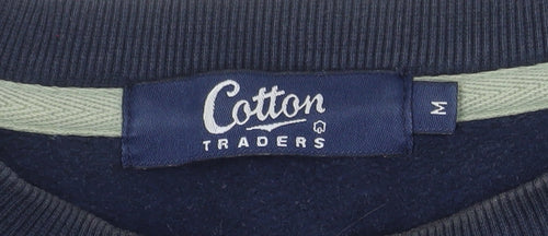 Cotton Traders Men's Blue Crew Neck Pullover Sweatshirt Size M