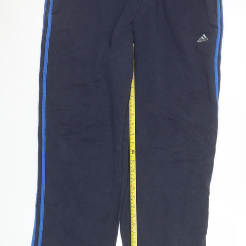 Adidas Men Black XL Track Pants Essentials Elastic Waist Activewear