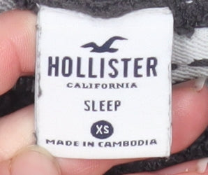 Hollister Women Grey Fleece Pyjama Pants XS Lightweight Loungewear