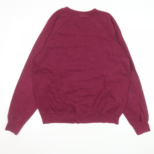 Fruit of the Loom Men's Burgundy Dallas College Team Sweatshirt M Classic Crew Neck