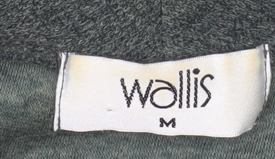 Wallis Women Green Knit Blazer Medium Single Breasted Jacket