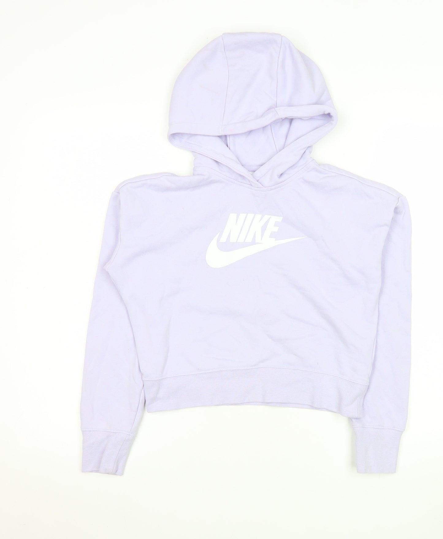 Nike Womens Lilac Hoodie L 146-156cm Cotton Blend Pullover