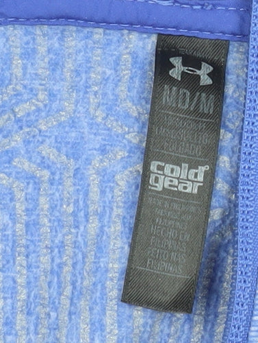 Under Armour Mens Blue Hooded ColdGear Full Zip Jacket Size M