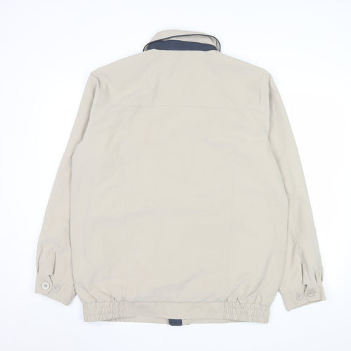 Aldon Men Beige Mid-Length Polyester Basic Jacket Size M