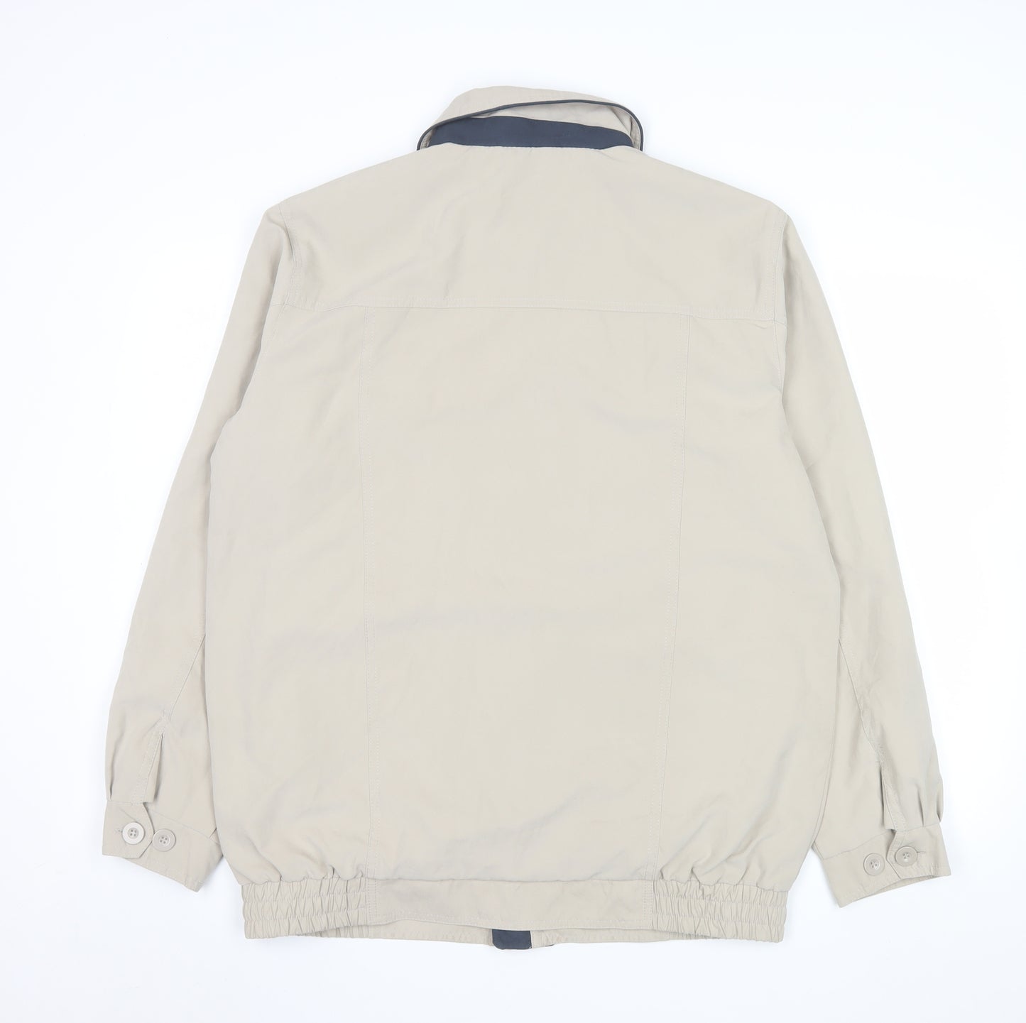 Aldon Men Beige Mid-Length Polyester Basic Jacket Size M