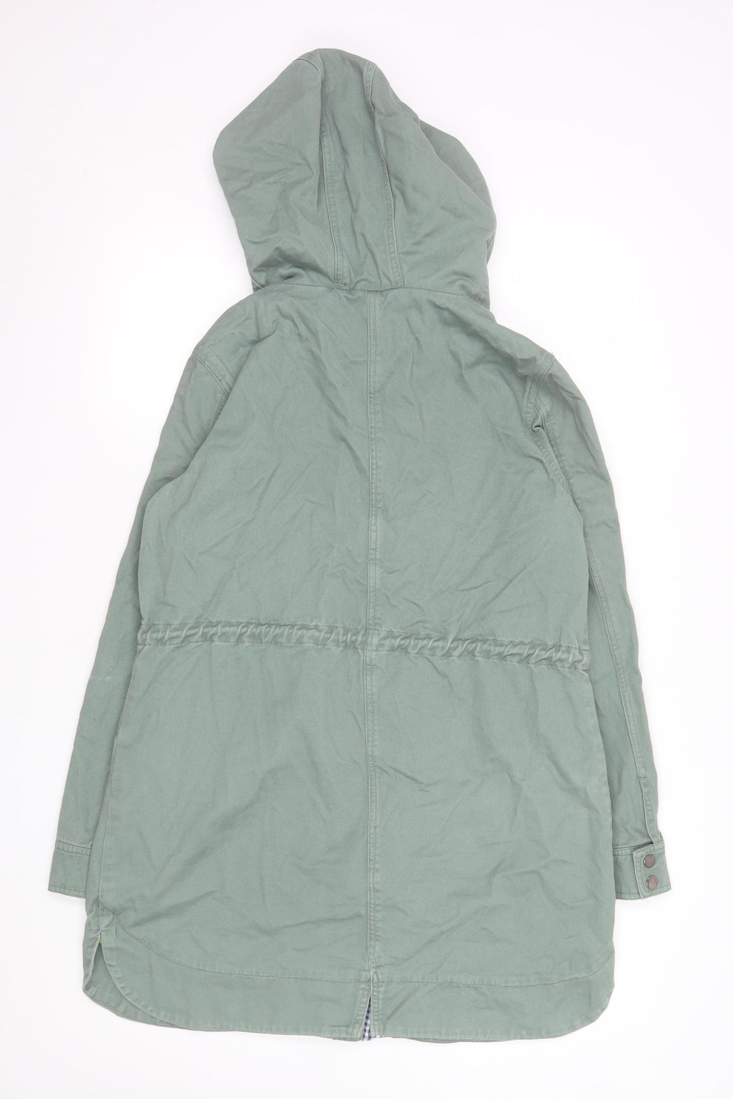 Dickins & Jones Women's Green Cotton Parka Coat Size 12
